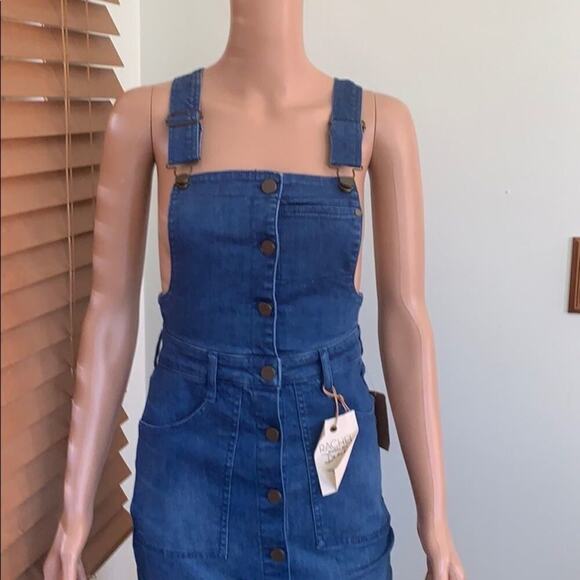 NWT RACHEL RACHEL ROY DEMIN OVERALL MIDI DRESS… - Picture 2 of 8